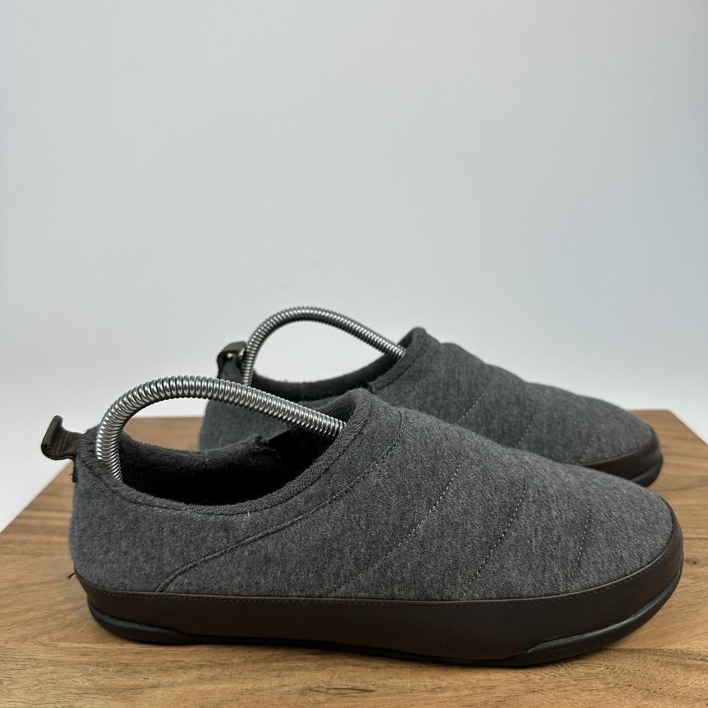 New Sun + Stone Derek Gray‎ Quilted Casual Comfort Slip On Slippers Shoes Size 7